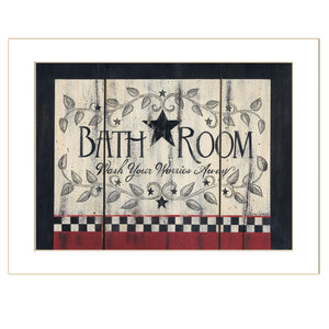 Bathroom 7 White Framed Print Wall Art