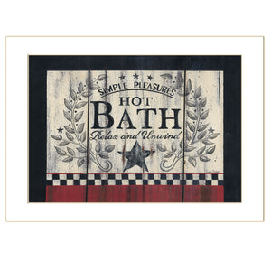 Hot Bath 1 White Framed Print Wall Art