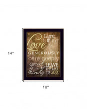 Live Simply 1 Black Framed Print Wall Art