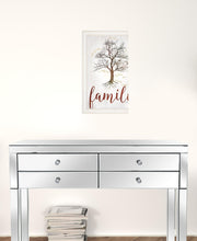Family Tree 1 White Framed Print Wall Art