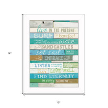 Live In The Present 2 White Framed Print Wall Art