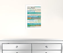 Live In The Present 2 White Framed Print Wall Art