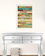 Live Joyfully 4 White Framed Print Wall Art