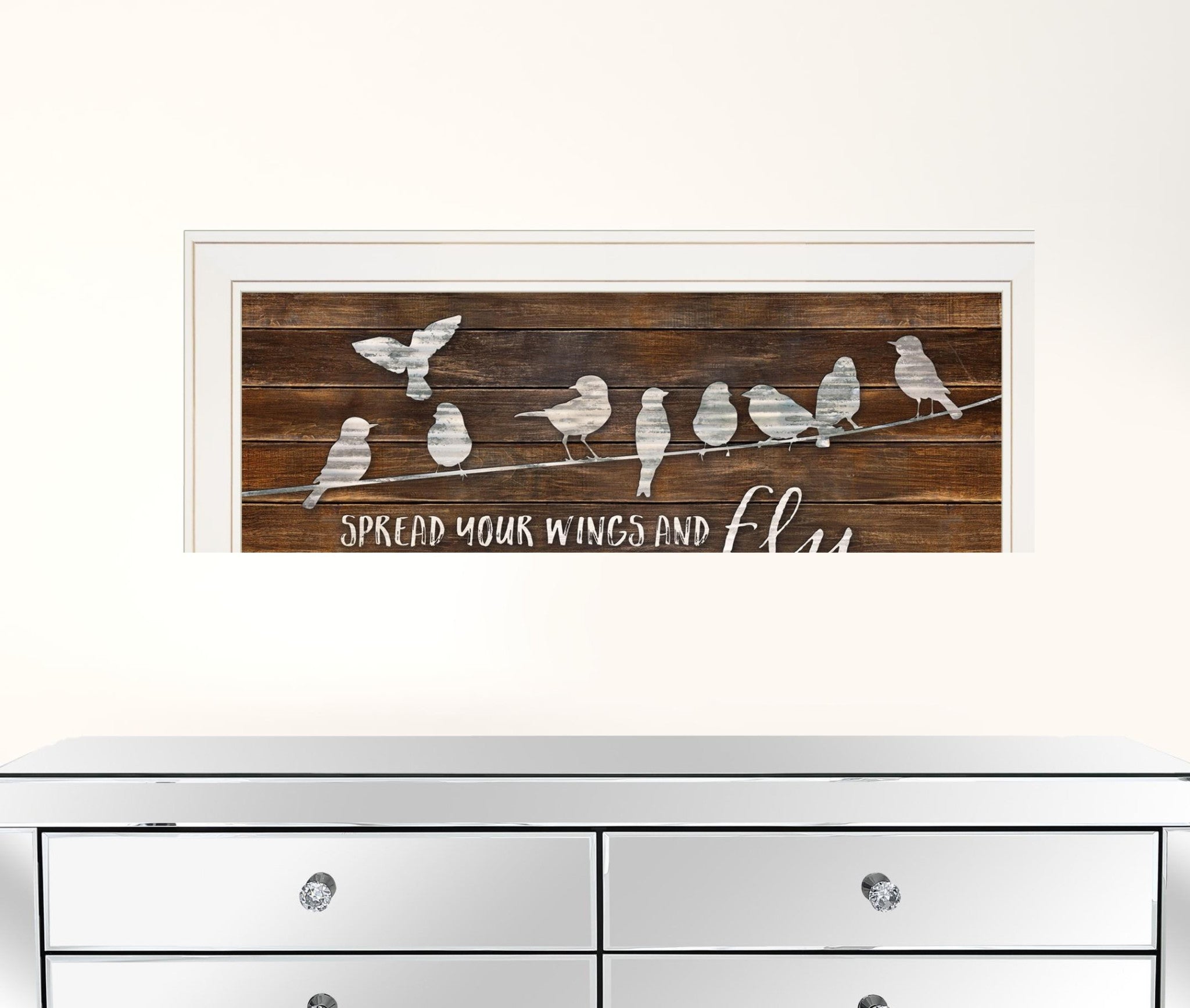 Spread Your Wings And Fly 1 White Framed Print Wall Art