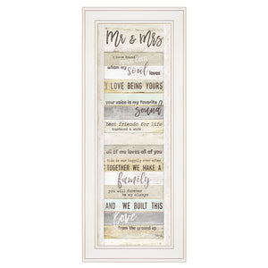Mr And Mrs 2 White Framed Print Wall Art