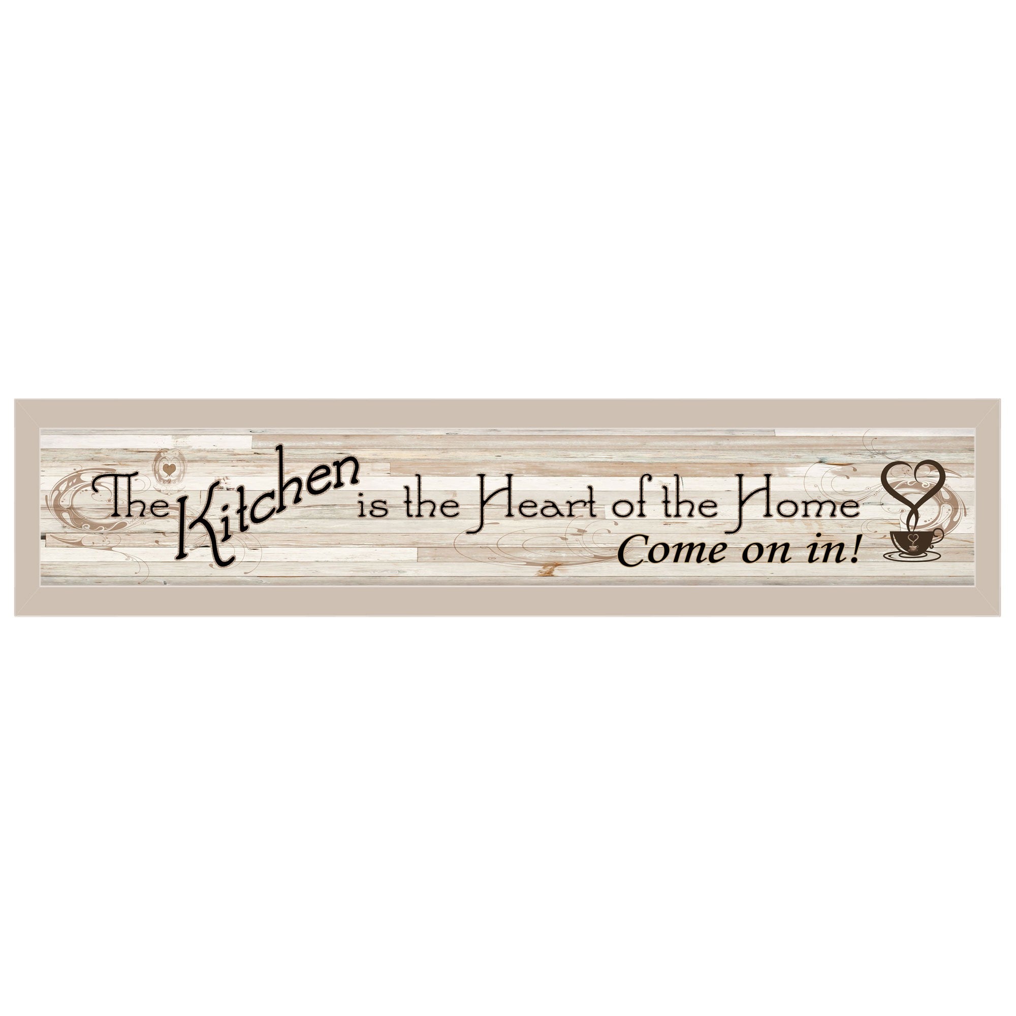 Kitchen Is The Heart Of The Home 4 Gray Framed Print Kitchen Wall Art