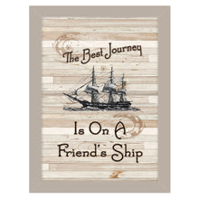 Friendship Journey Gray Framed Print Wall Art