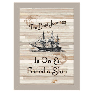 Friendship Journey Gray Framed Print Wall Art