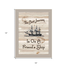 Friendship Journey Gray Framed Print Wall Art