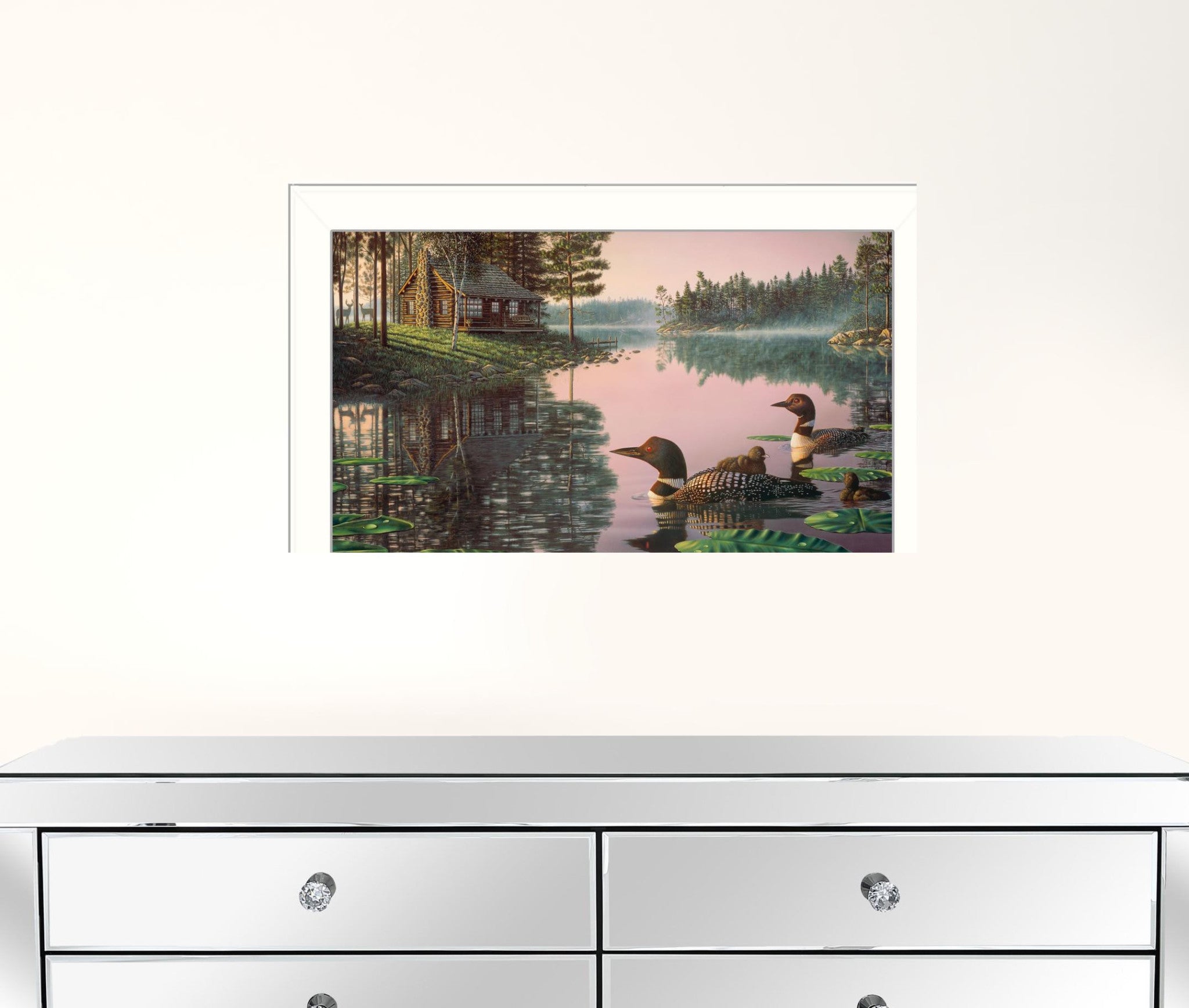 Northern Tranquility 2 White Framed Print Wall Art