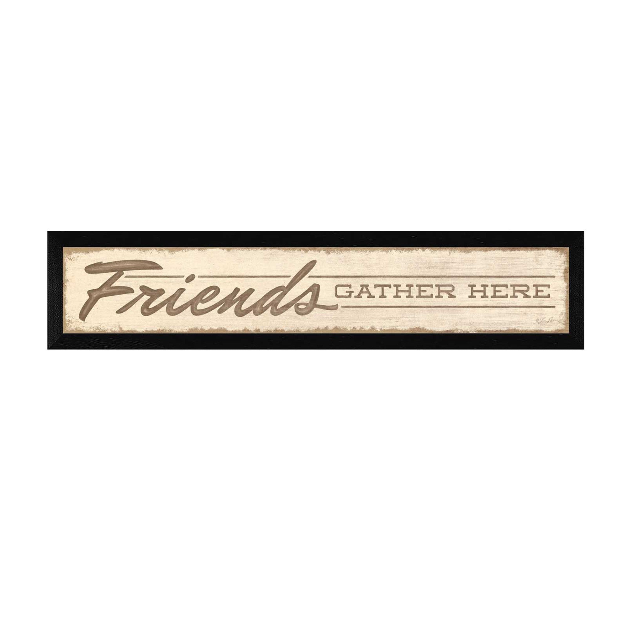 Friend A Gather Here 1 Black Framed Print Wall Art