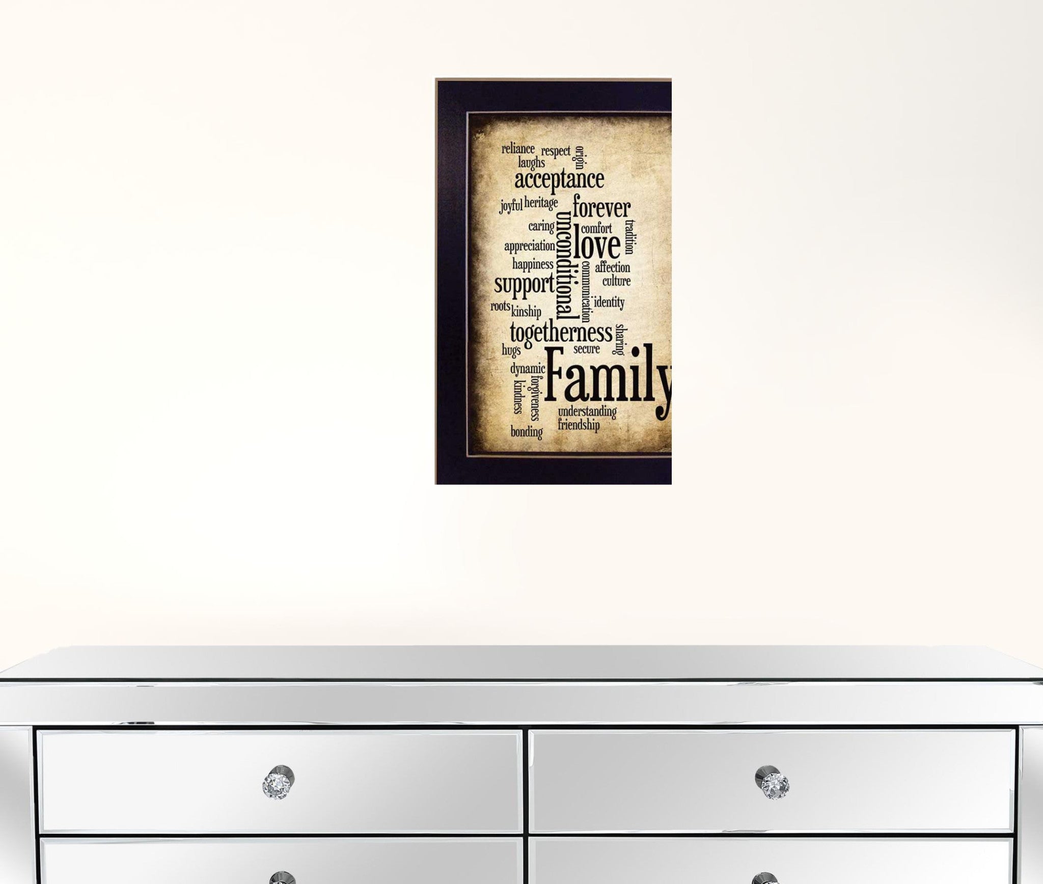 Family I Black Framed Print Wall Art