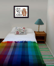 Stay Wild My Child Whimsical Bear Black Framed Print Wall Art