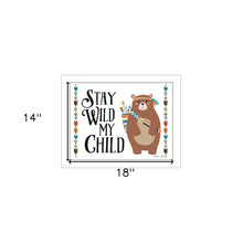 Stay Wild My Child 2 White Framed Print Wall Art