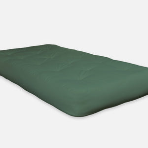 8" Green Double Poly Single Foam Futon Queen Mattress