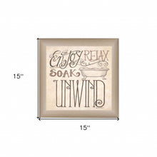Soak & Relax 1 Brown Framed Print Wall Art
