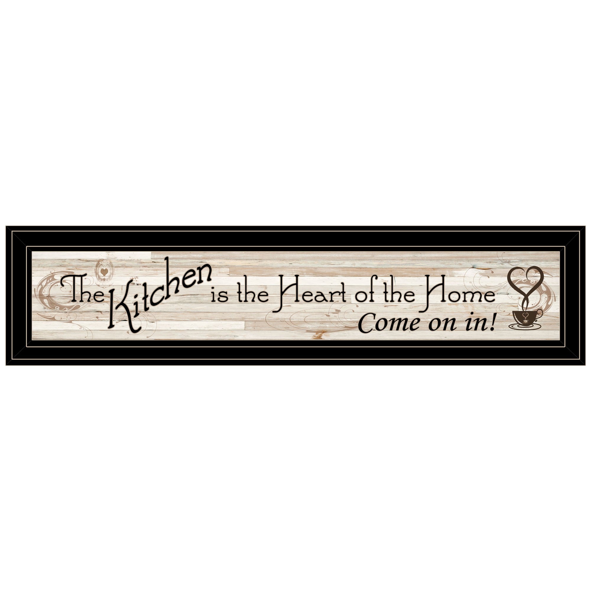 Kitchen Is The Heart Of The Home 7 Black Framed Print Wall Art