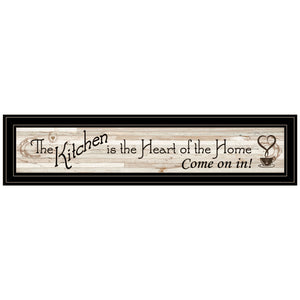 Kitchen Is The Heart Of The Home 7 Black Framed Print Wall Art