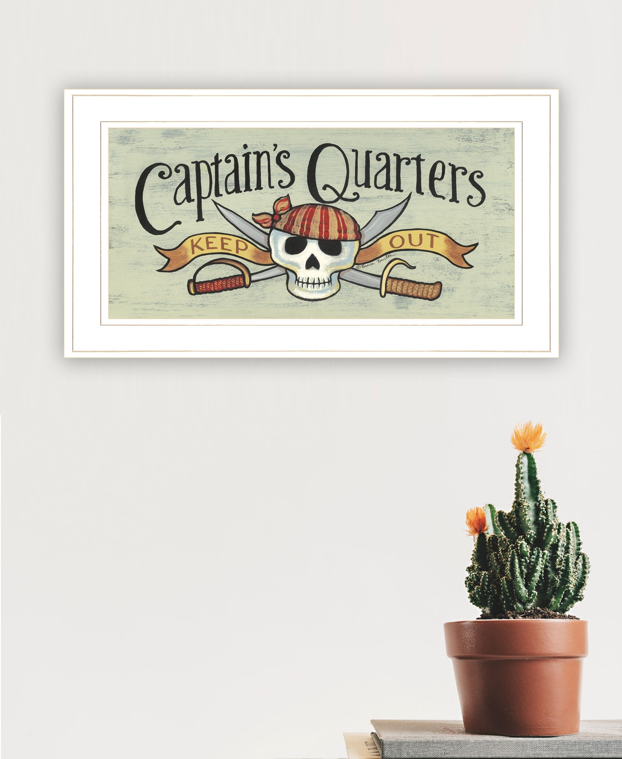 Captains Quarters 1 White Framed Print Wall Art