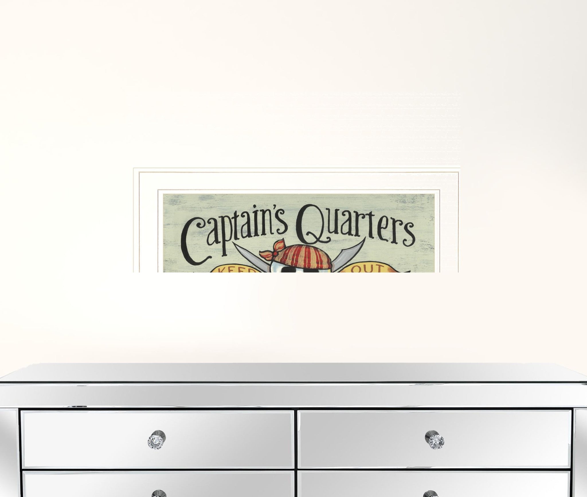 Captains Quarters 1 White Framed Print Wall Art