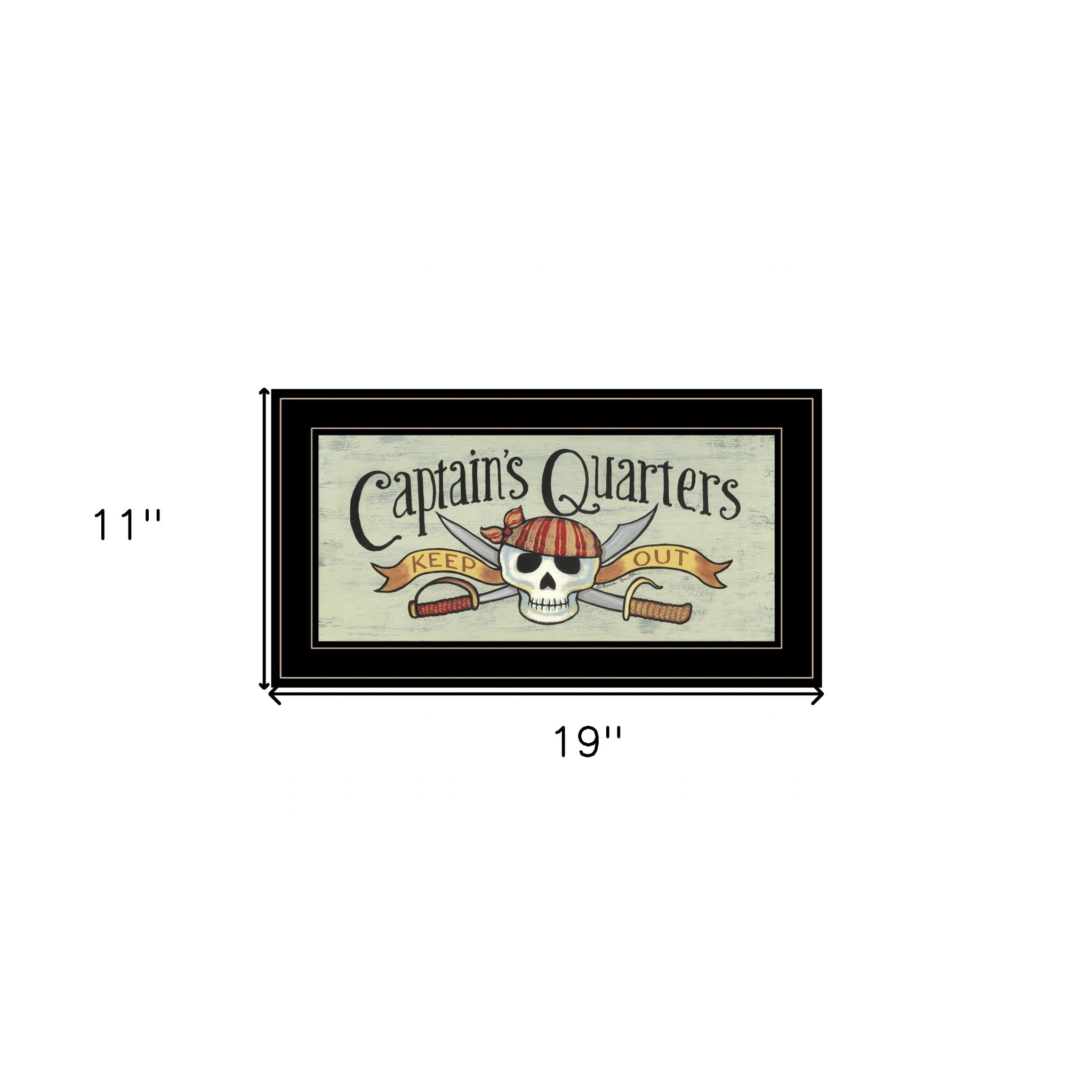 Captains Quarters 2 Black Framed Print Wall Art