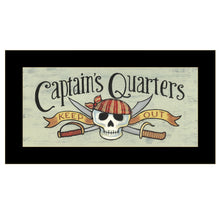 Captains Quarters Pirates Black Framed Print Wall Art