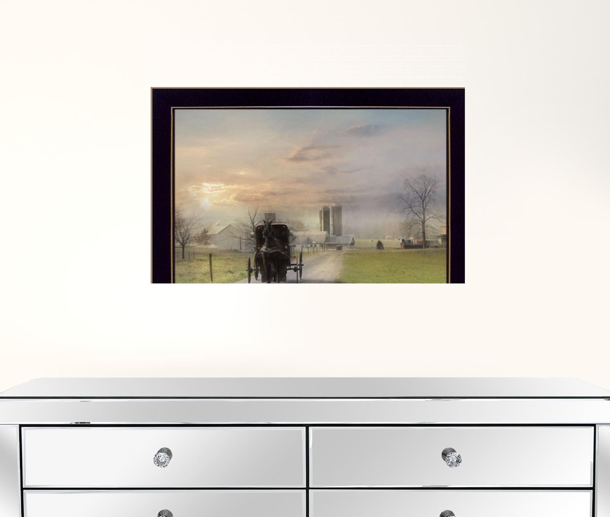 Morning Exercise 1 Black Framed Print Wall Art