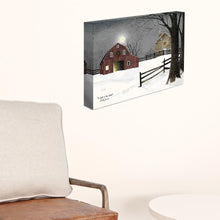 LIGHT IN THE STABLE Wrapped Canvas Print Wall Art