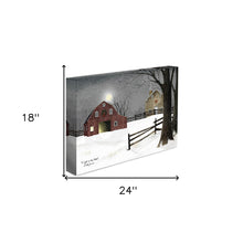 LIGHT IN THE STABLE Wrapped Canvas Print Wall Art