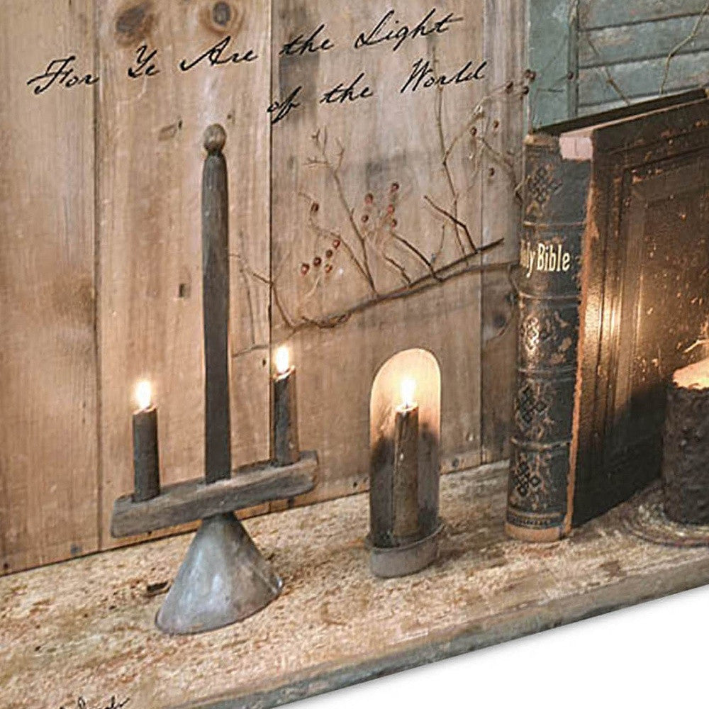 For YE Are The Light Wrapped Canvas Print Wall Art
