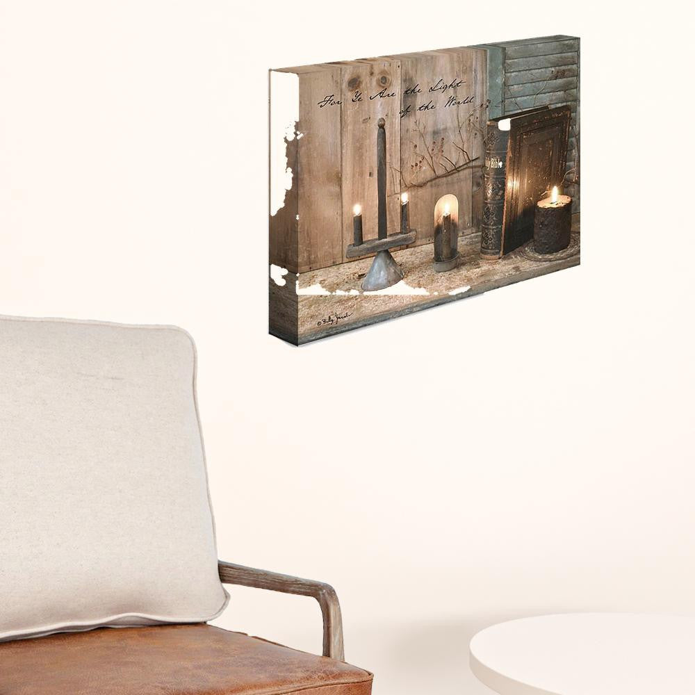 For YE Are The Light Wrapped Canvas Print Wall Art