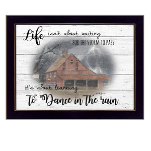 Storm Dance 3 Black Framed Print Wall Art
