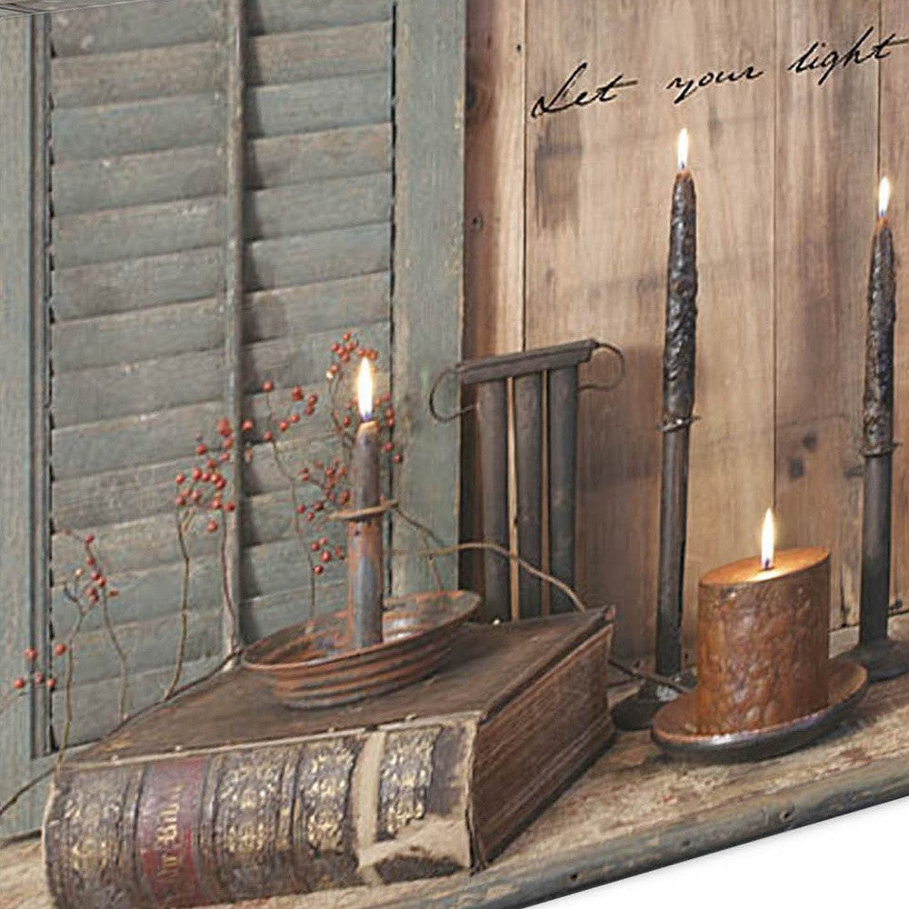 Let Your Light Shine Wrapped Canvas Print Wall Art