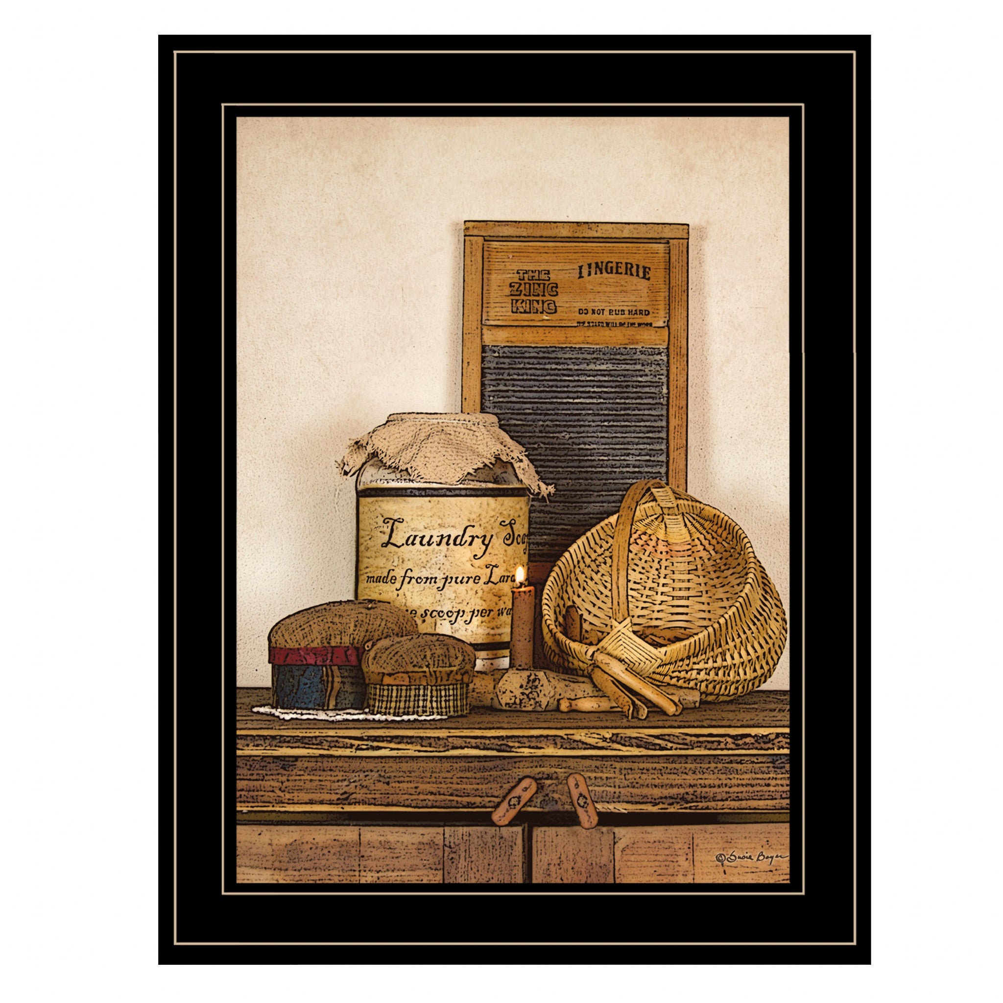 Laundry Soap 2 Black Framed Print Wall Art