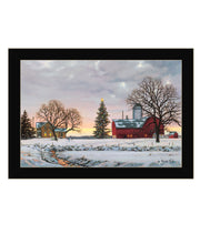 Morning Calls Black Framed Print Wall Art