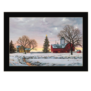 Morning Calls Black Framed Print Wall Art