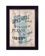 If You Sprinkle When You Tinkle Black Framed Print Wall Art