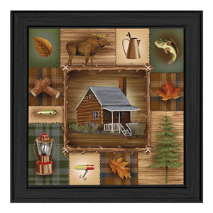 At The Cabin Black Framed Print Wall Art