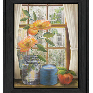 Afternoon Flower Black Framed Print Wall Art