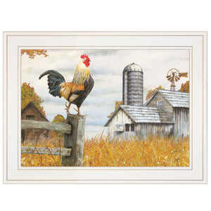 Down On The Farm Ii White Framed Print Wall Art