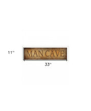 Man Cave 3 White Framed Print Wall Art