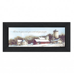 Be TRUE Black Framed Print Wall Art