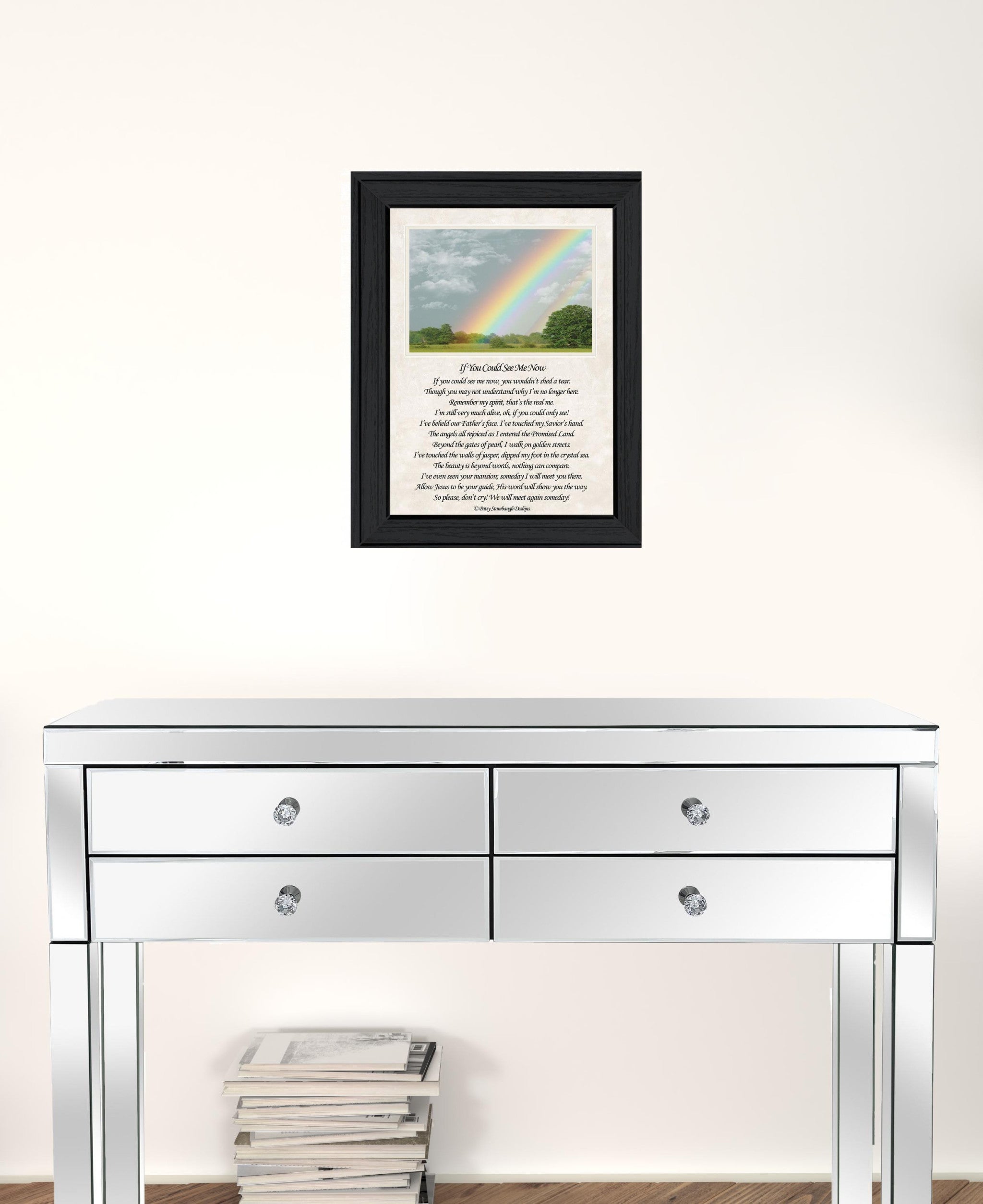 If You Can See Me Now Double Rainbow 2 Black Framed Print Wall Art