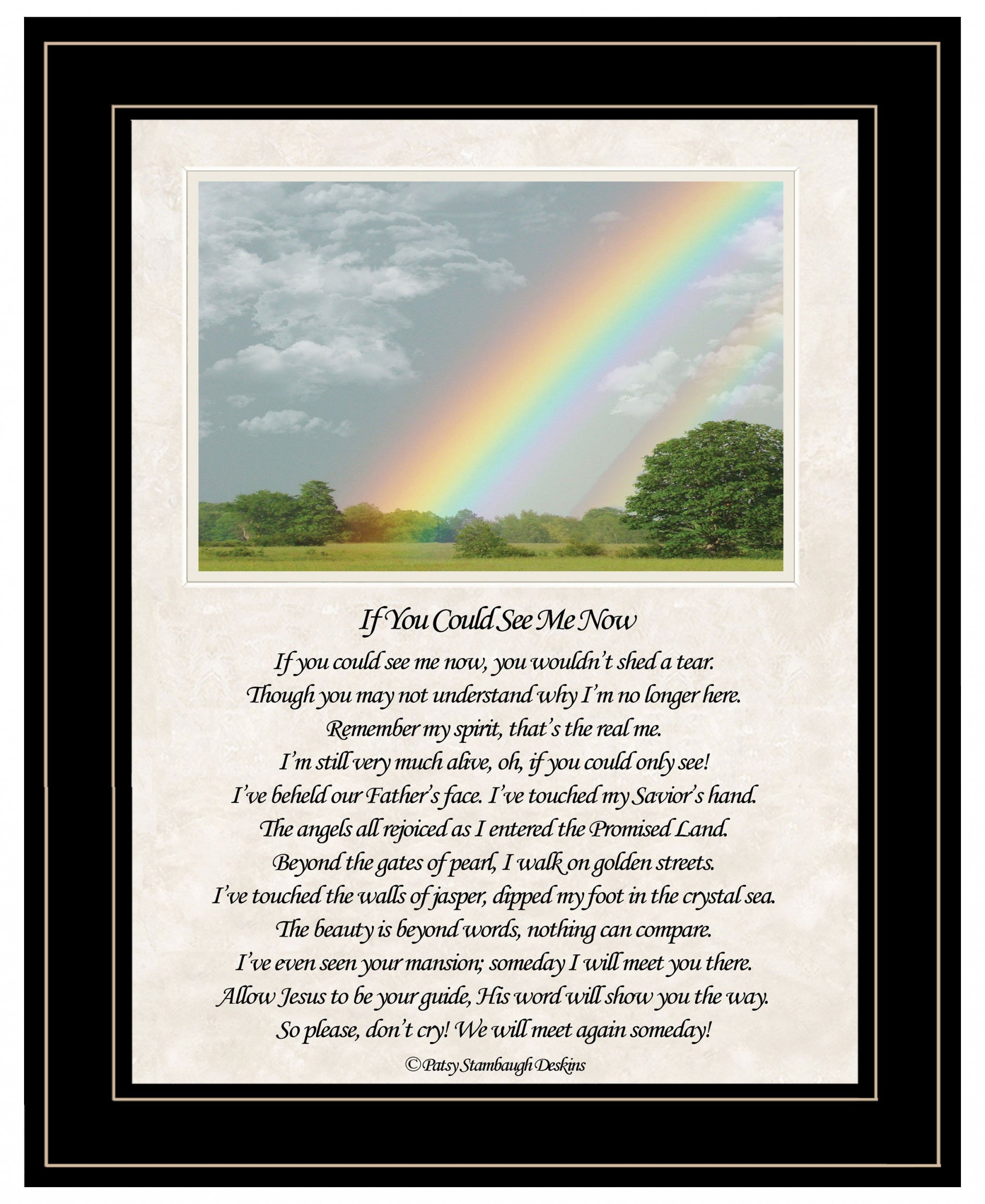 If You Can See Me Now Double Rainbow Black Framed Print Wall Art