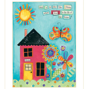 No Place Like Home 4 White Framed Print Wall Art