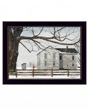 A Little Snow House 1 Black Framed Print Wall Art