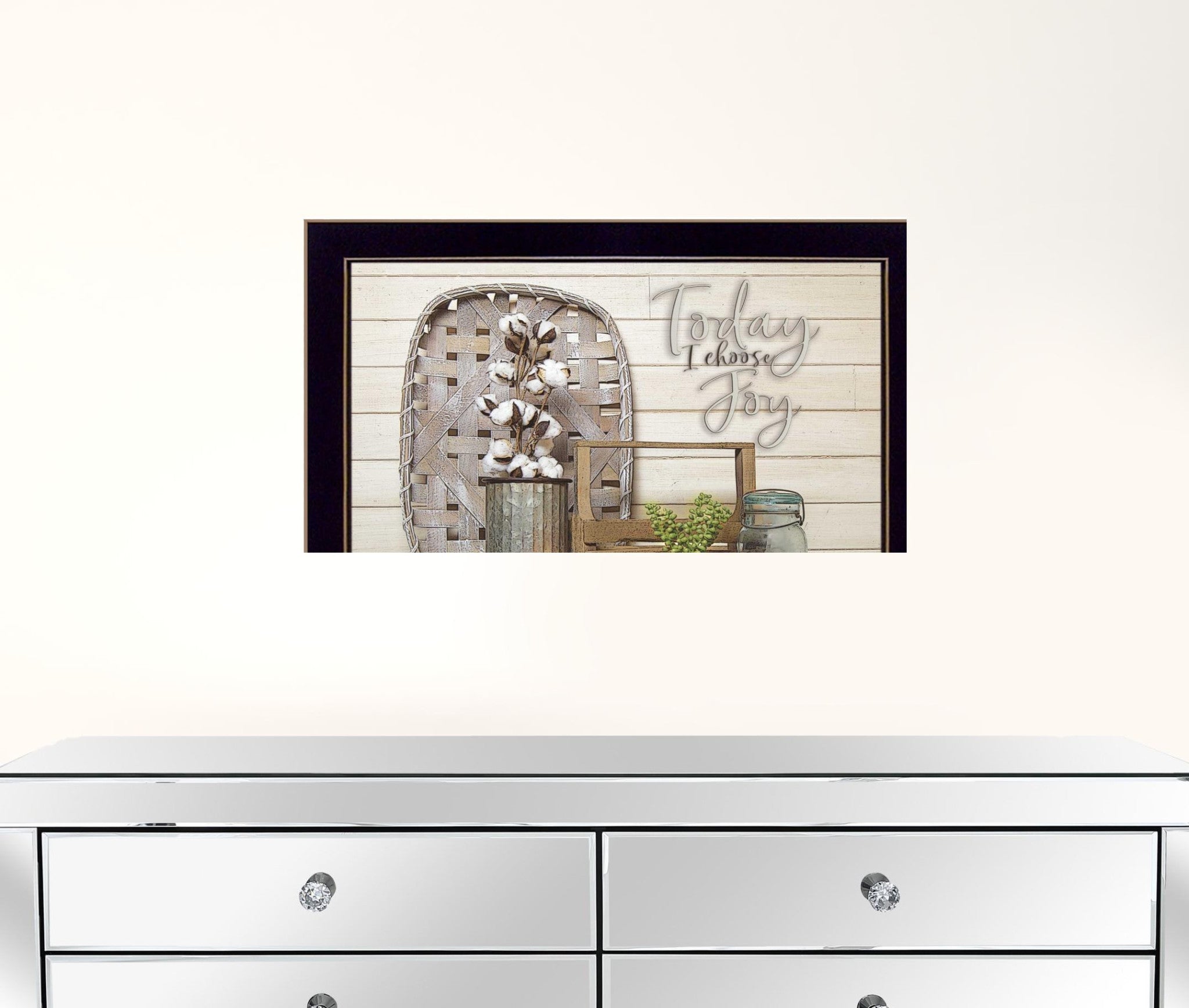 Today I Choose Joy 1 Black Framed Print Wall Art