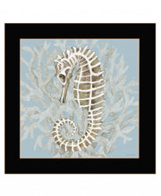 Coral Seahorse II 1 Black Framed Print Wall Art