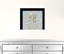 Coral Seahorse II 1 Black Framed Print Wall Art