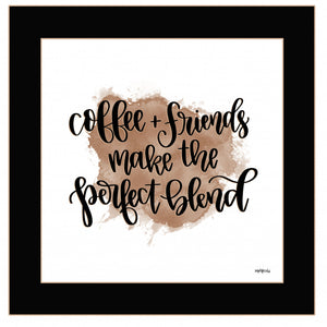 Coffee And Friends 1 Black Framed Print Wall Art